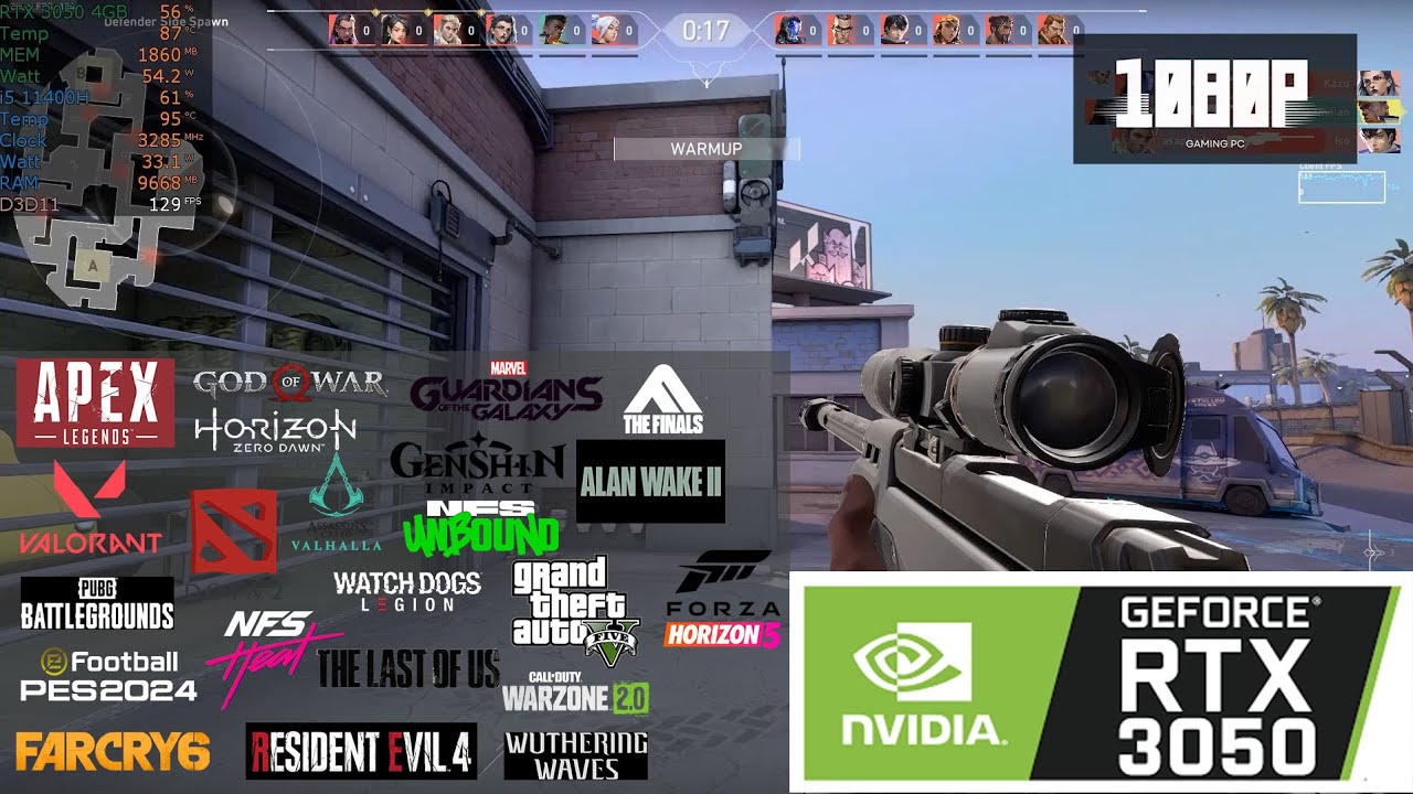 11400h i5 RTX 3050 Gaming Test 2024 | MSI Katana GF66-11UC-447