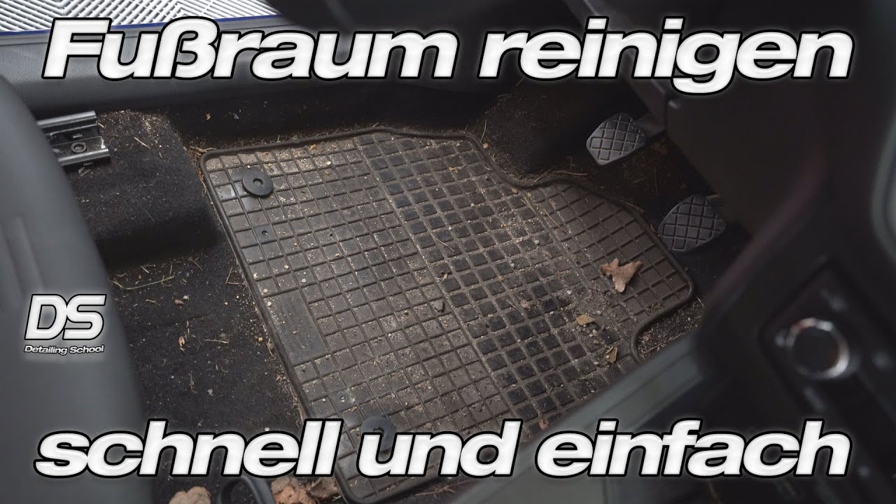 So reinigst du schnell und einfach deinen Fußraum gründlich! APC mit Pinsel und Staubsauger Tipps