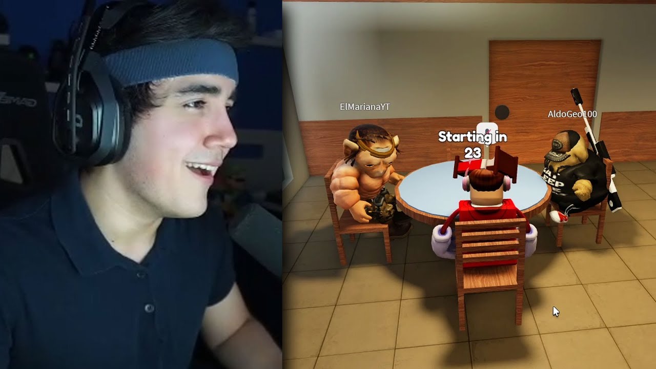 ROIER EN QSMP DIA 64 Y JUEGA ROBLOX MAPAS DE TERROR CON EL MARIANA Y ALDO GEO !!