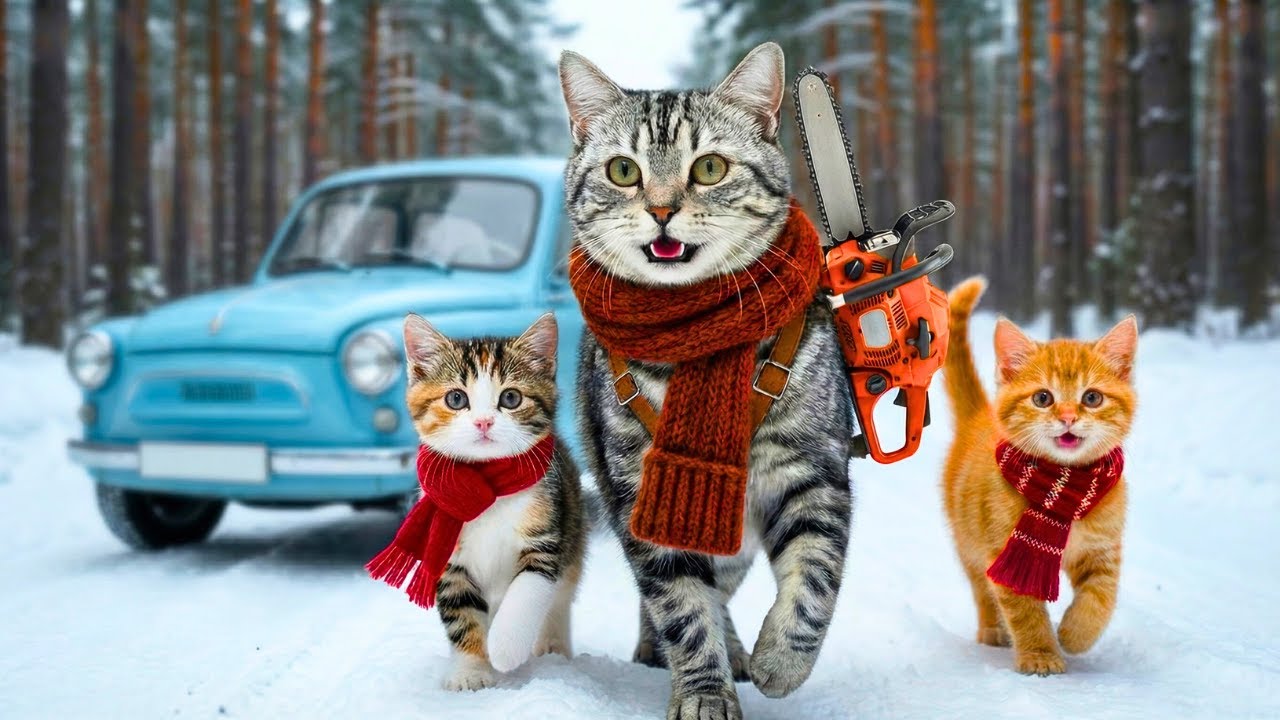 🎄 Finding the Perfect Christmas Tree with Papa Cat 🐾