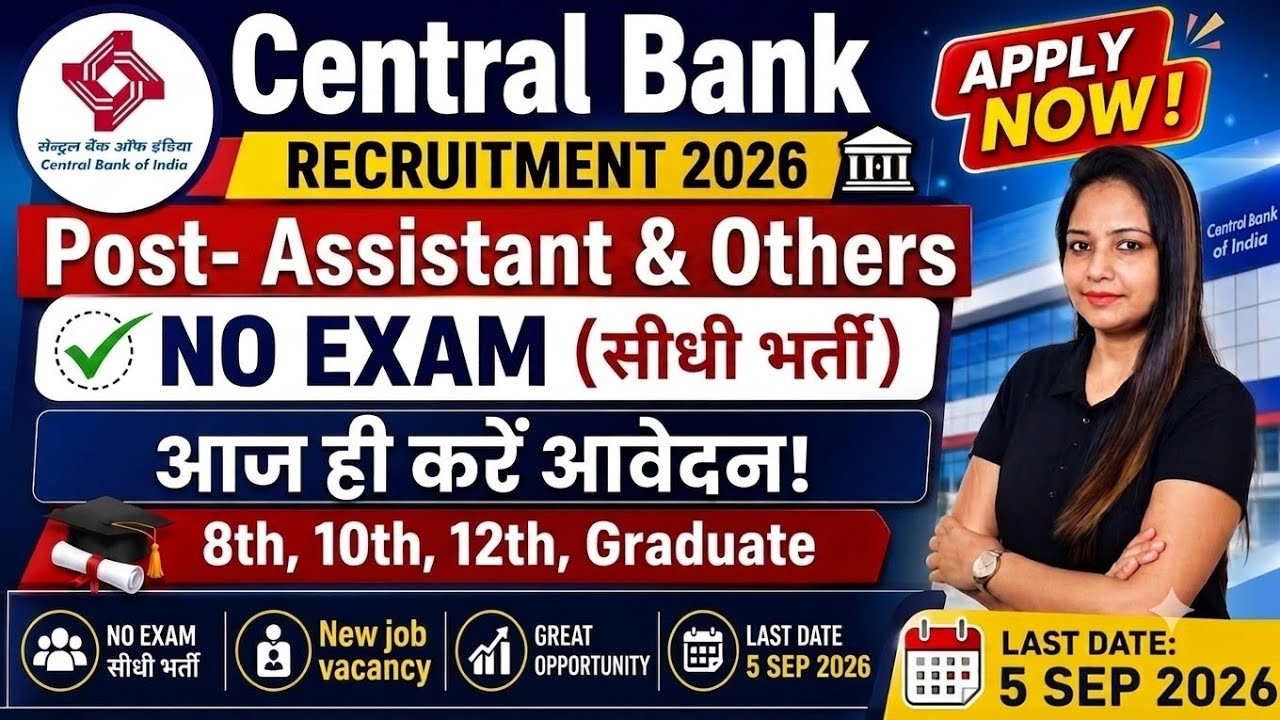Central Bank Recruitment 2026| Central Bank New Vacancy 2026|SBI Recruitment 2026|Govt Jobs Sep 2026