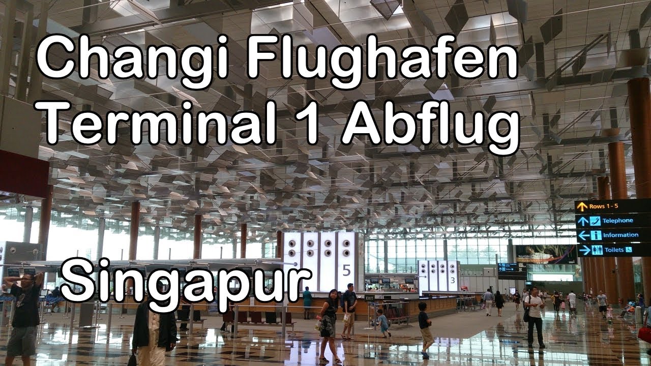 Singapur: Changi Flughafen (SIN) Terminal 1 Abflug Deutsch