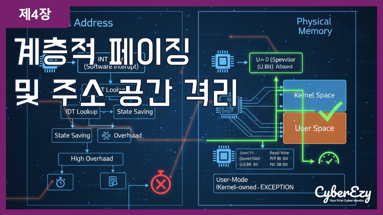 (사이버보안 강좌) 제4장. 계층적 페이징 및 주소 공간 격리 - 현대 운영체제의 커널 및 유저 영역 격리 고급 메커니즘