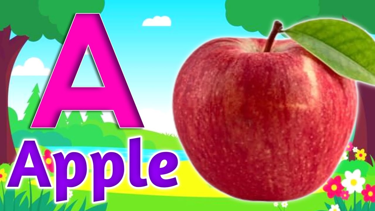 Phonics Song with TWO Words - A For Apple - ABC Alphabet Songs with Sounds for Children