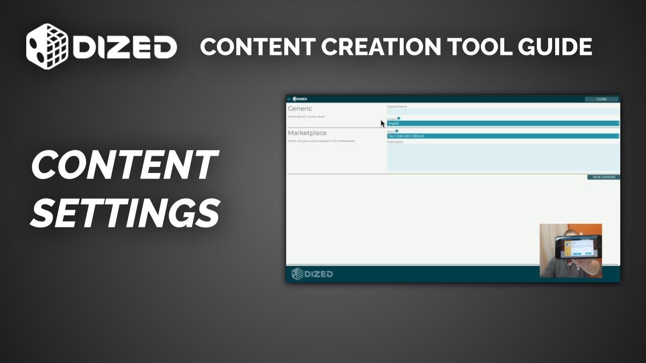 Dized CCT Guide: Content Settings