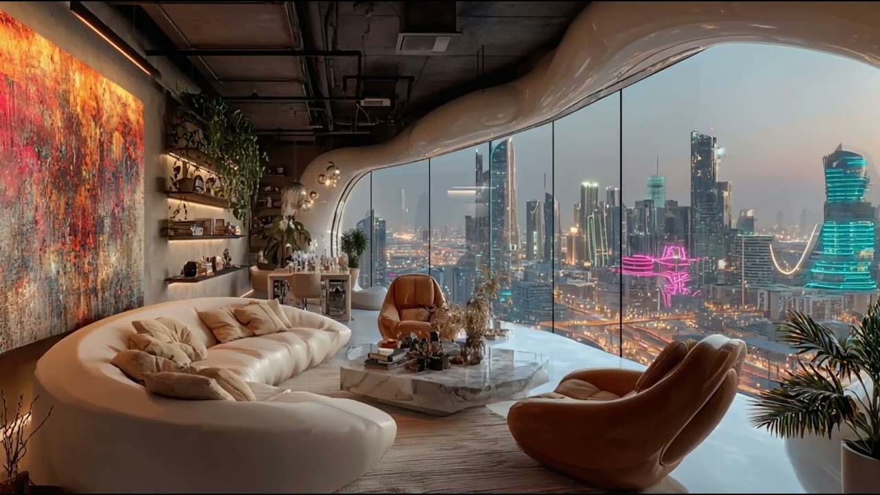 Your NYC Industrial Loft 2155 | Futuristic Sci-Fi Sleep Ambience | 8 Hours Neon City Dreams