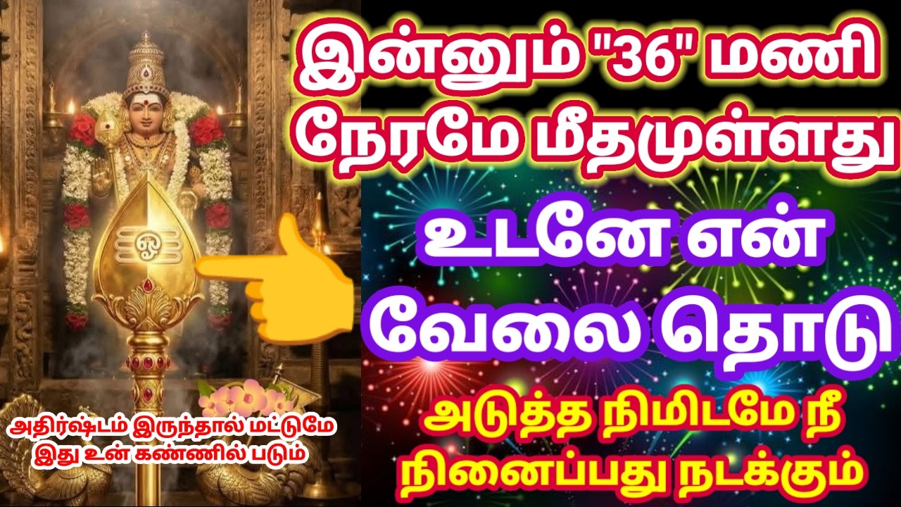 அதிர்ஷ்டம் இருந்தால் நீயே தொடுவாய்/Murugan motivational video