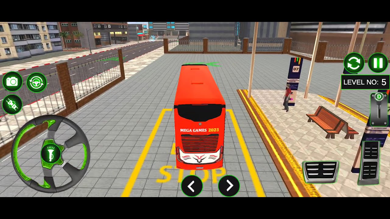 US Bus Driving Bus Driver 3D – Real City Bus Simulator Game Level 4-6