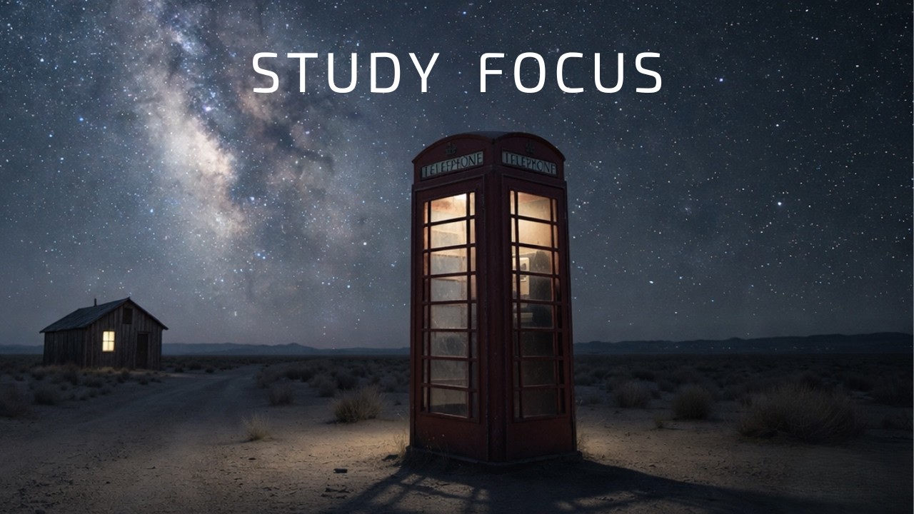 Night Study Focus Ambient ー middle of the red desert | 15min