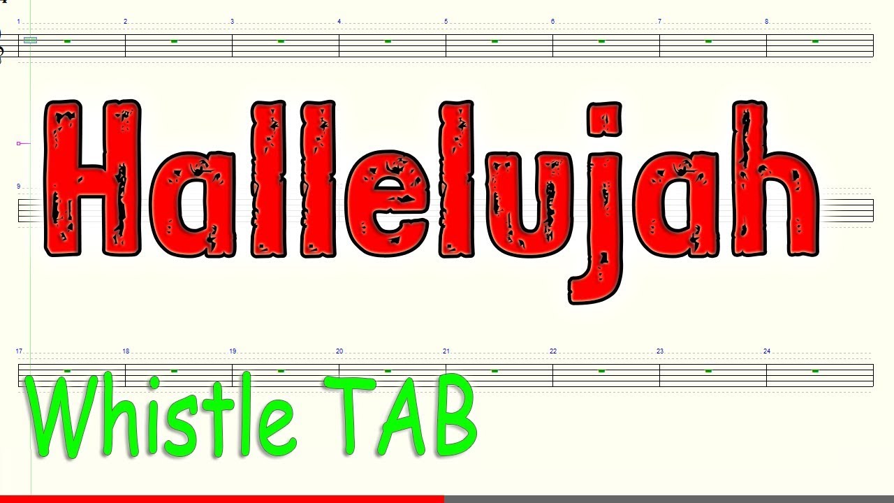 Hallelujah - Tin Whistle - Play Along Tab Tutorial