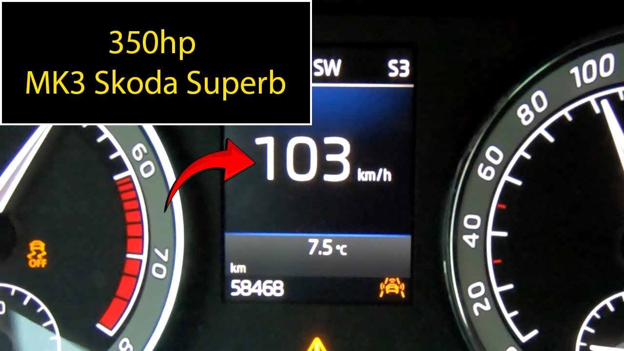 350hp MK3 Skoda Superb [ 0 - 100kmh acceleration ]