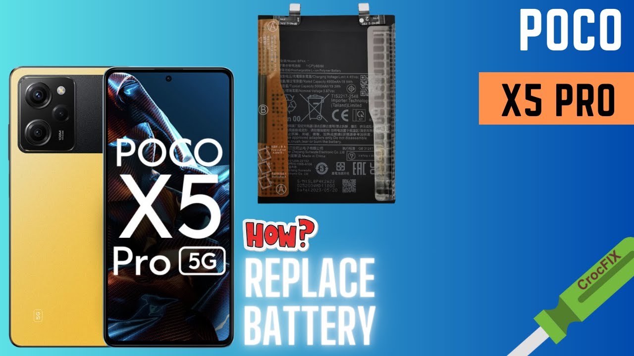 Xiaomi POCO X5 Pro / Replace Battery / How to