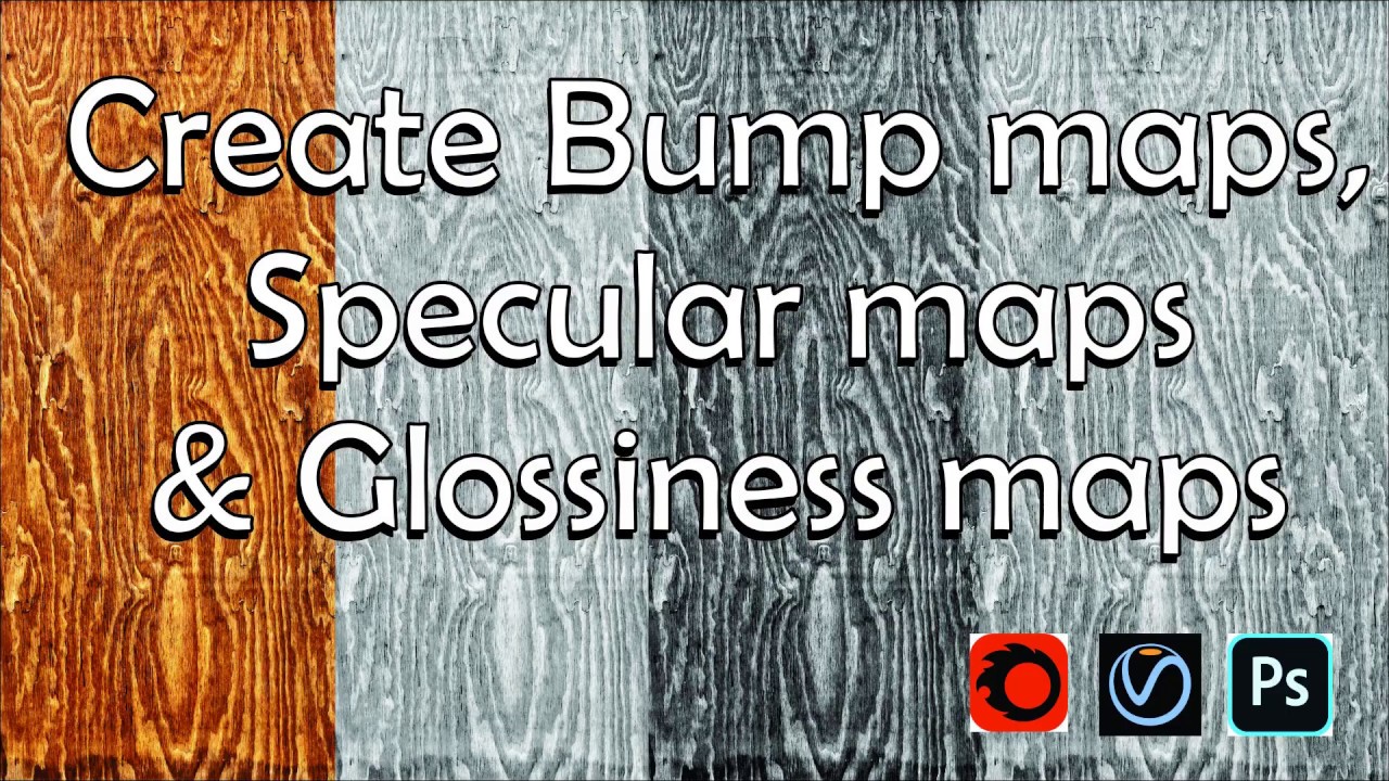 Create Bump maps, Specular maps & Glossiness maps using Photoshop Actions