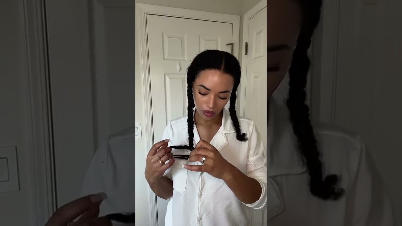 Braid out on Natural hair #shorts