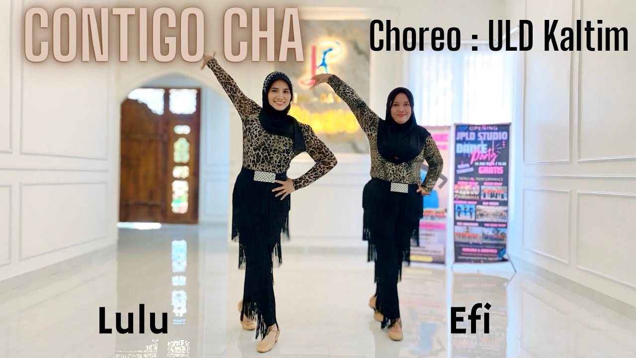 CONTIGO CHA / Line Dance / Choreo : @uldkaltim996  / Demo : Lulu & Efi