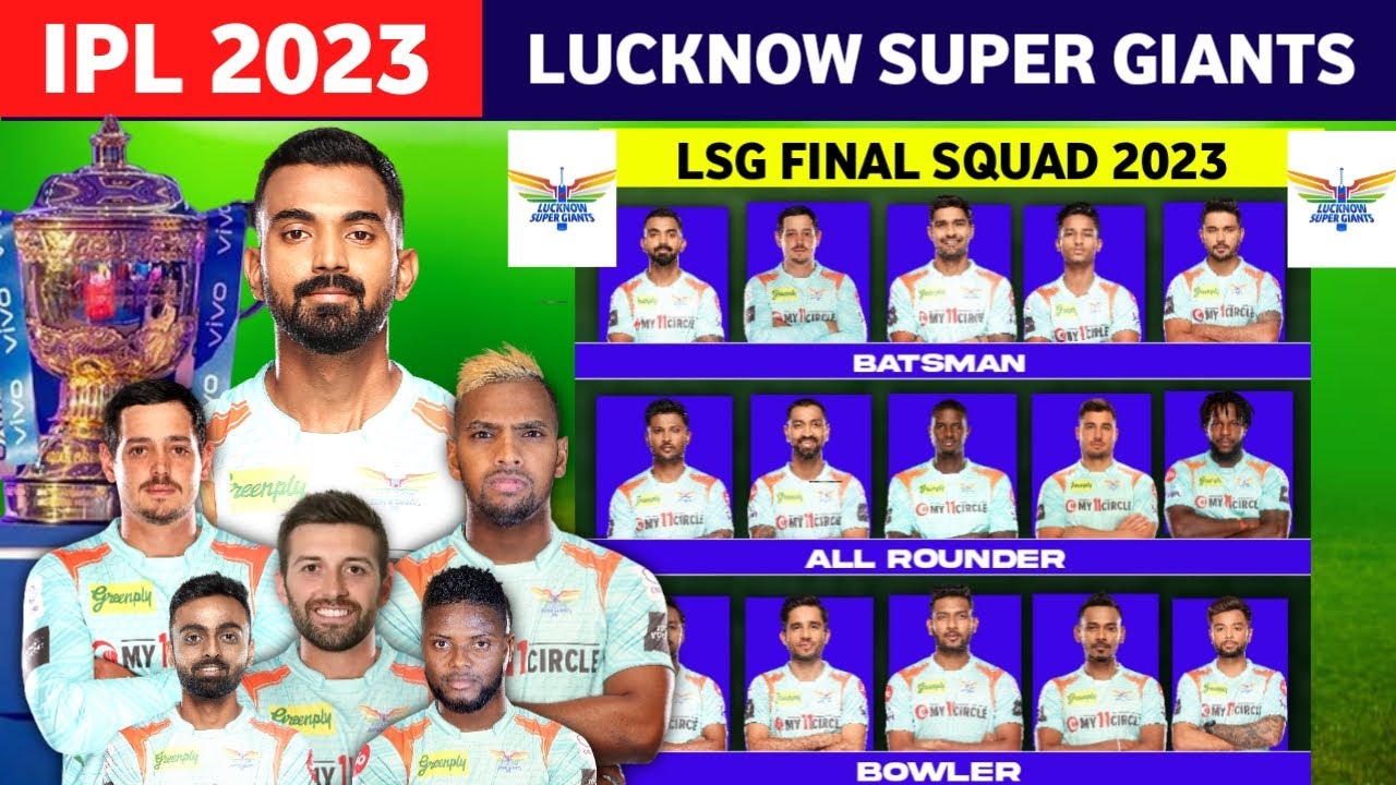 IPL 2022 - Lucknow Super Giants Final Squad | LSG full Squad For IPL 2023 | lsg 2023 squad