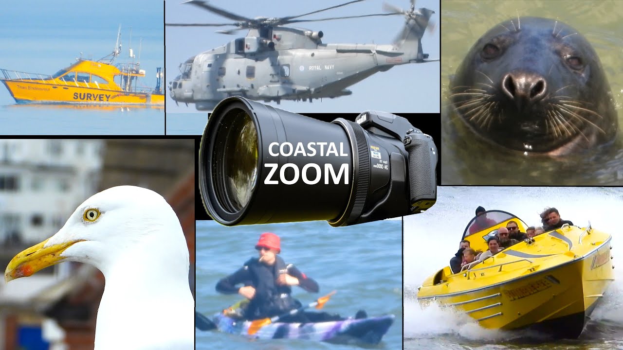 NIKON COOLPIX P1100 - COASTAL ZOOMING - At the beach, and cliff tops On Boats, people, and wildlife