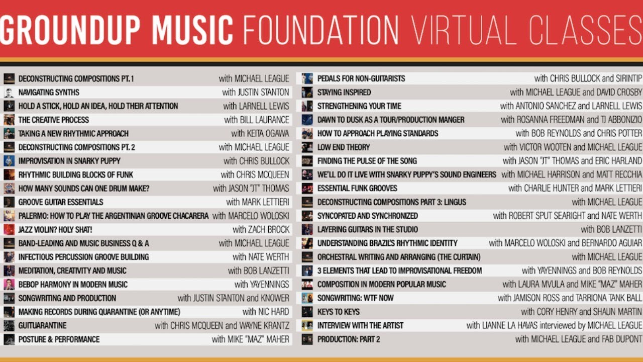 Snarky Puppy Classes feat. Michael League