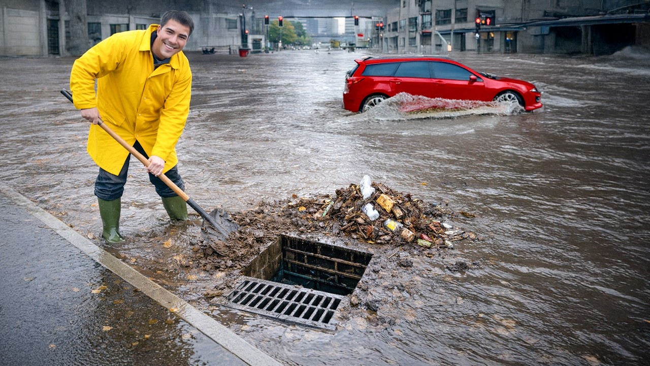 Drain Packed with Mud & Trash – Complete Removal
