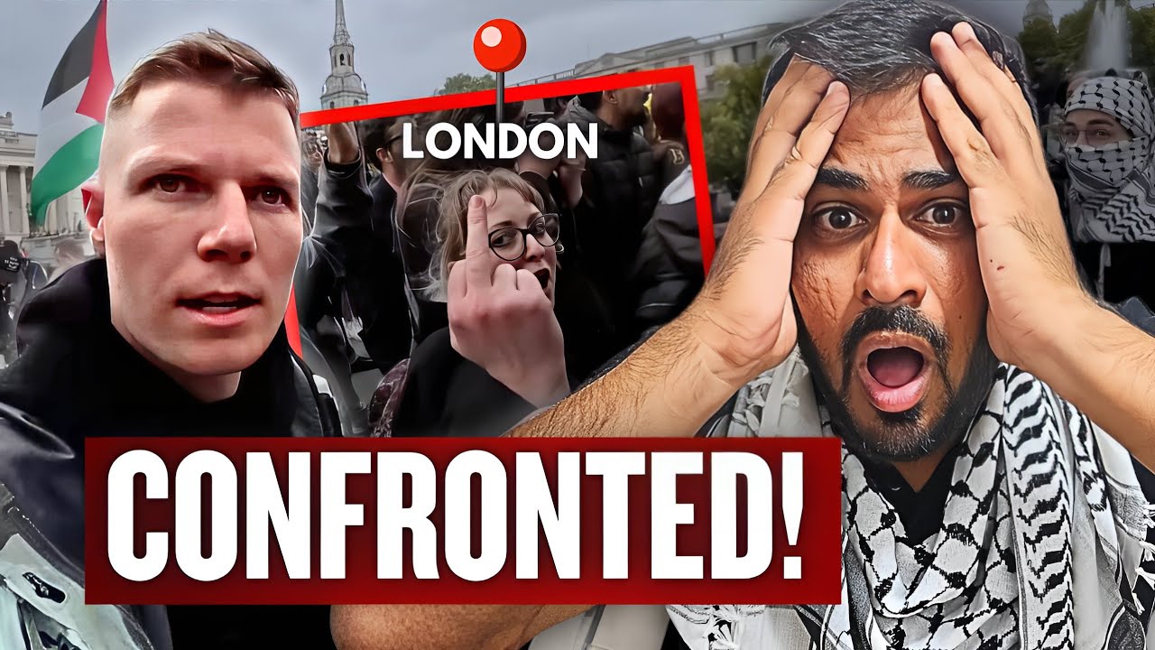 South African Vlogger TROLLS Entire Pro Palestinian Mob, Then Gets Surrounded!