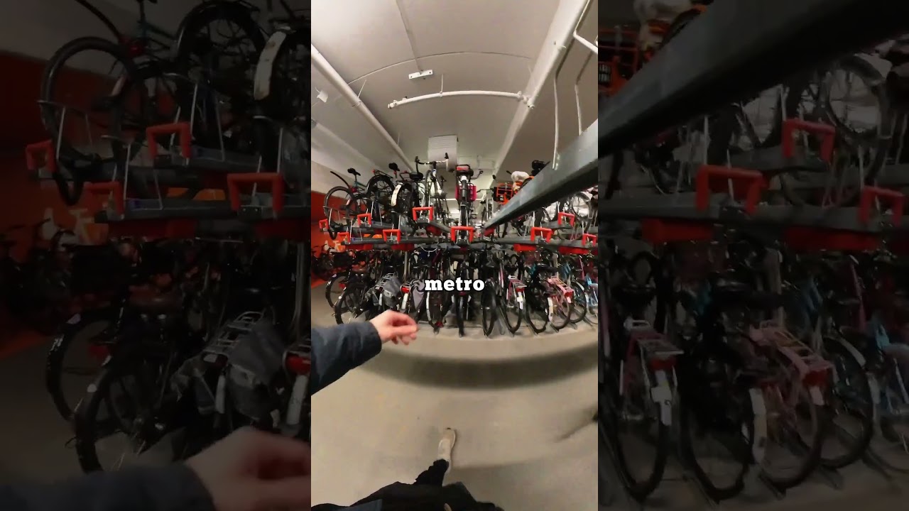 Bicycle parking garage in the Netherlands🇳🇱🤯