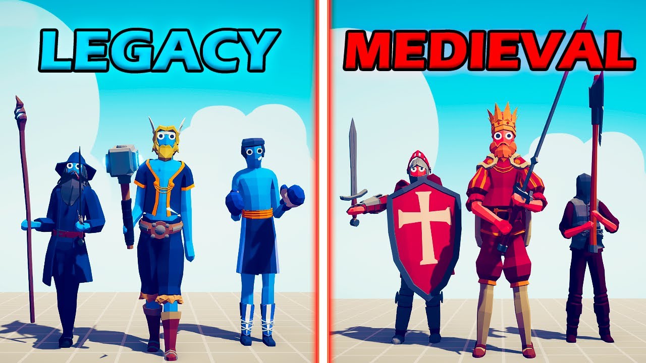 MEDIEVAL TEAM vs LEGACY TEAM - Totally Accurate Battle Simulator | TABS