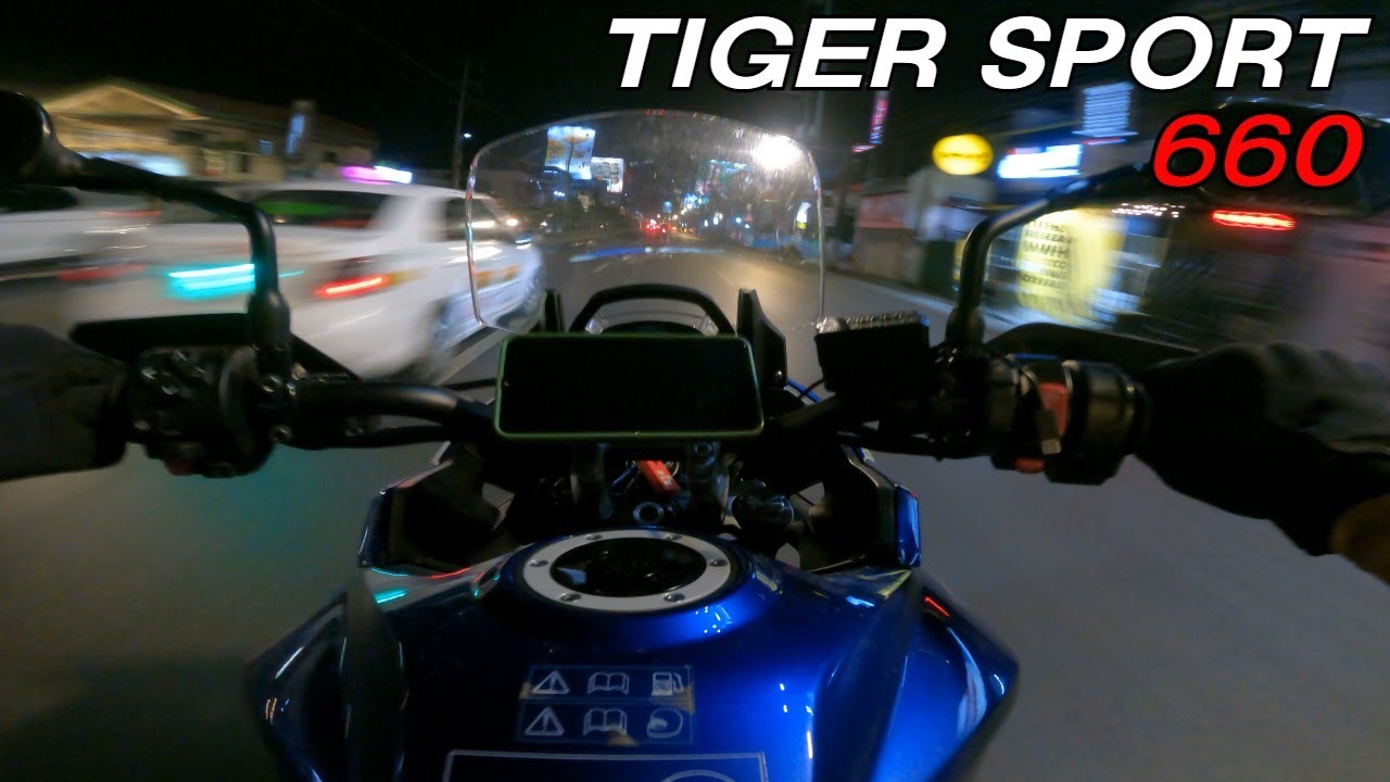 NIGHT TIME MADNESS | TRIUMPH TIGER SPORT 660 | PURE SOUND | QUICKSHIFTER | CAT DELETE | POV 4K