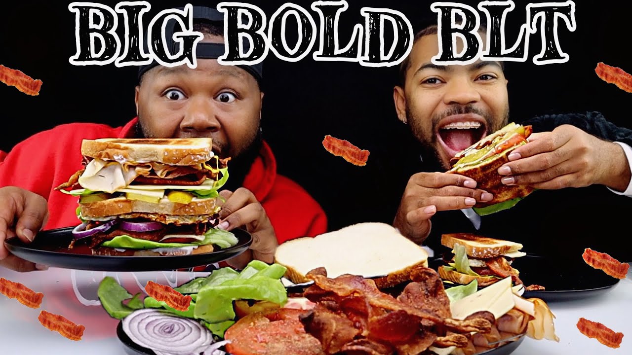 БОЛЬШОЙ ЖИРНЫЙ ЧЕЛЛЕНДЖ BLT‼️ ОТ @Get Lit Wit Moe | @FlavasbyDameDash | EAT WITH ME | 먹방 MUKBANG