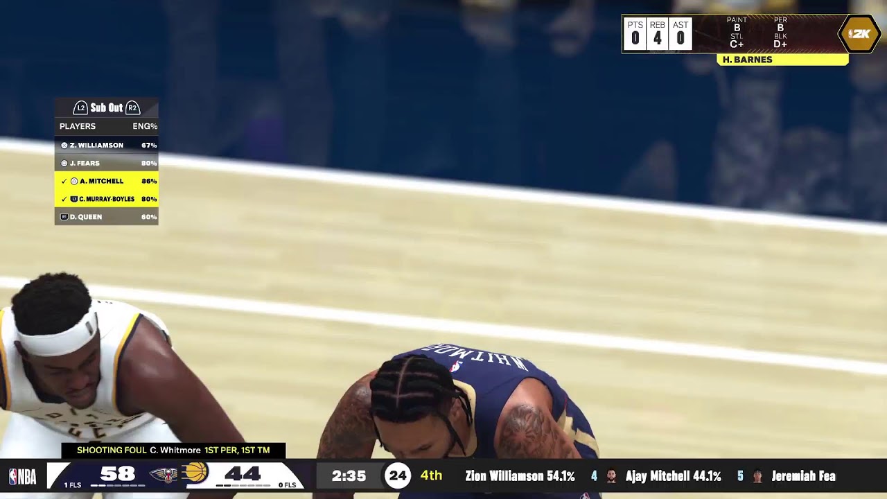 Pelicans v Pacers