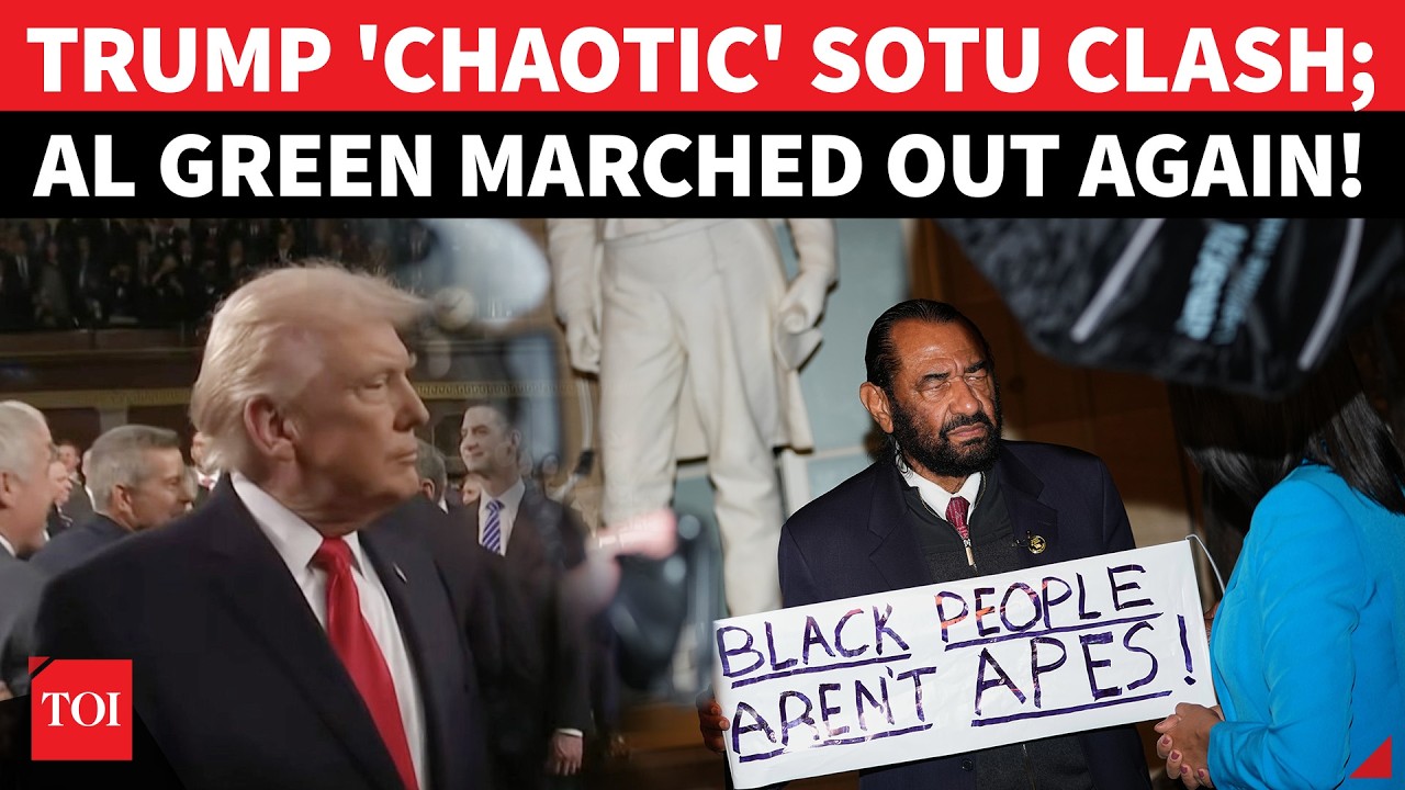 Chaos In US Cong: Trump Shamed Over Obama Ape Video; Rep. Al Green Dragged Out Of SOTU | WATCH