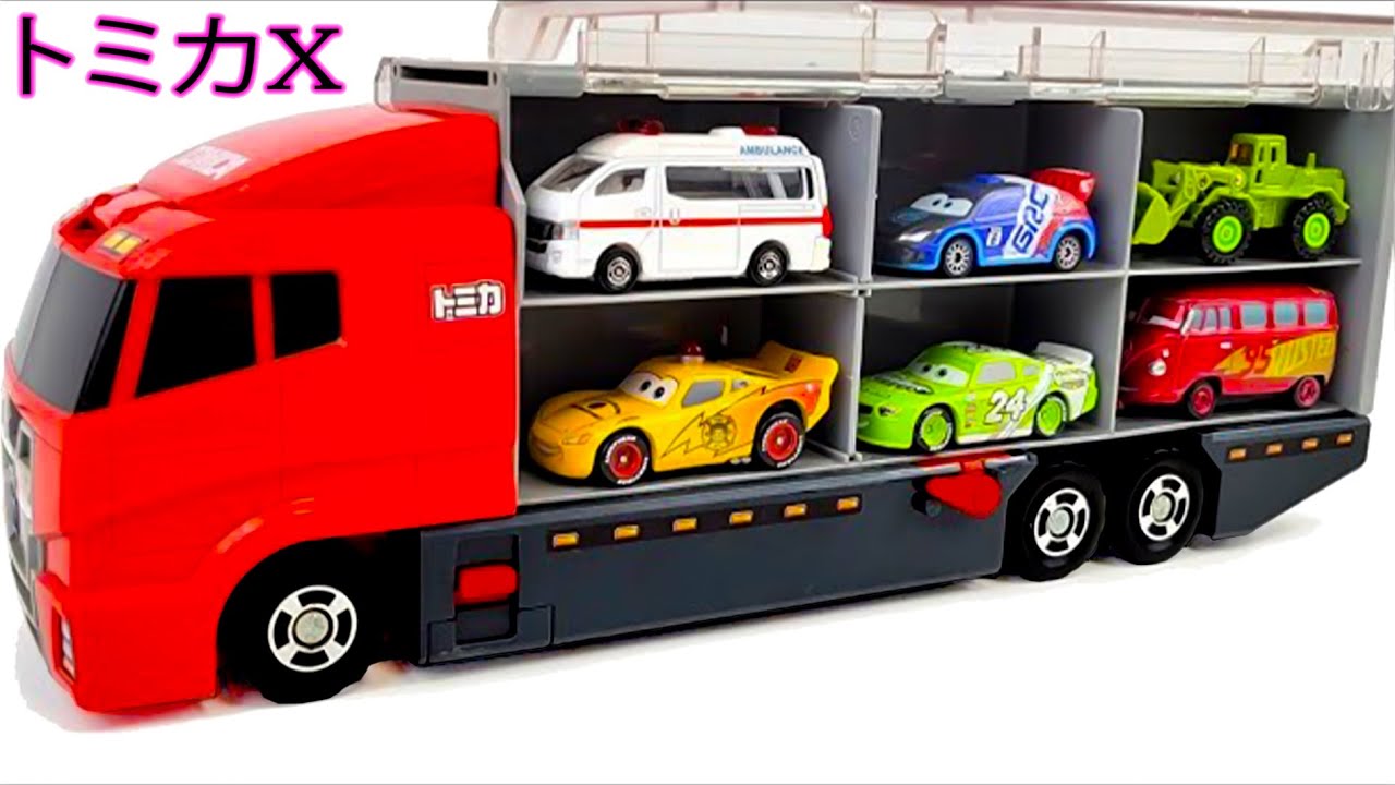 トミカ☆世界の高級な車のミニカーを開封してコンボイへ収納！ホンダ スプランキもある☆Tomica 