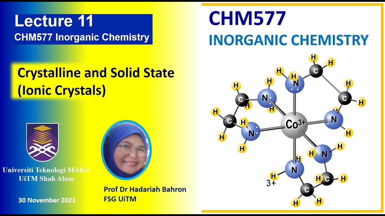 Lecture 11   Crystalline and Solid State Ionic Crystals