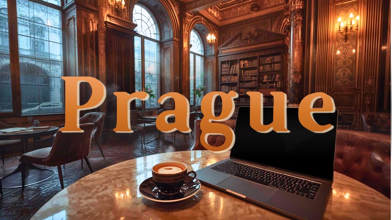 Prague Dark Academia 📜 Old Library Cafe | Deep Focus & Study Beats | Soft Piano (No Rain)