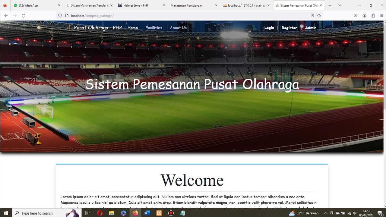 aplikasi sistem pemesanan komplek olahraga berbasis web- free source code