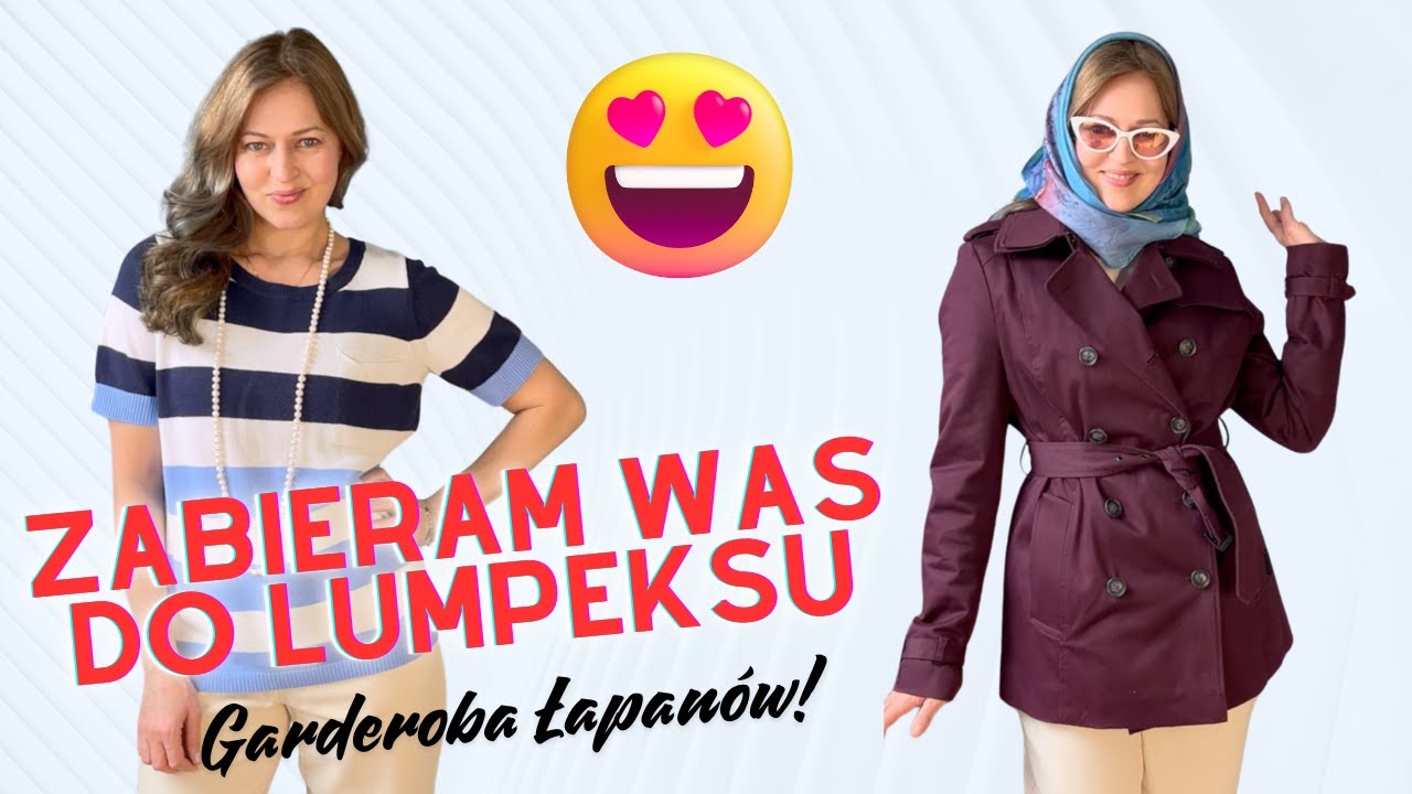 Zabieram Was do lumpeksu - Garderoba w Łapanowie! Haul lumpeksowy i mierzymy super perełki!