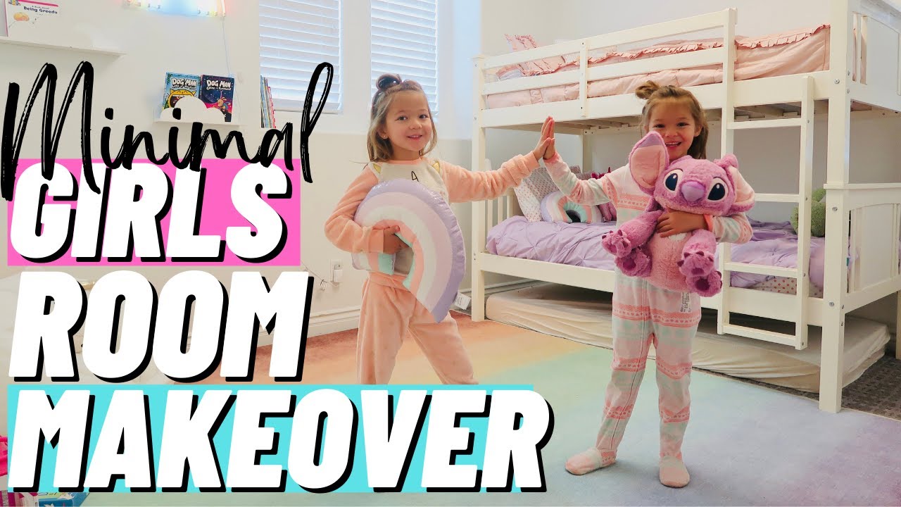 Girls Minimal DIY Bedroom Makeover! DIY Rainbow Room Decor Refresh