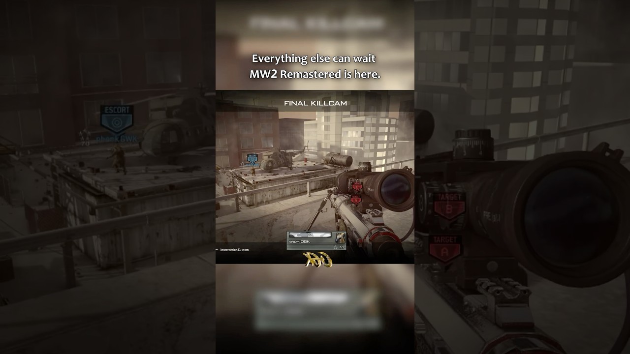 Everything else can wait MW2 remastered is here #callofduty #mw2 #trickshots #nostalgia #shorts