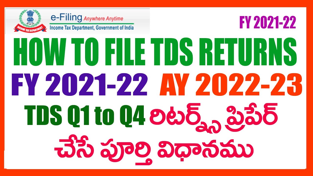 TDS Return Filing Online In Telugu - How To File TDS Return Online -  HOW TO FILL Q4 ANNEXURE 2,3