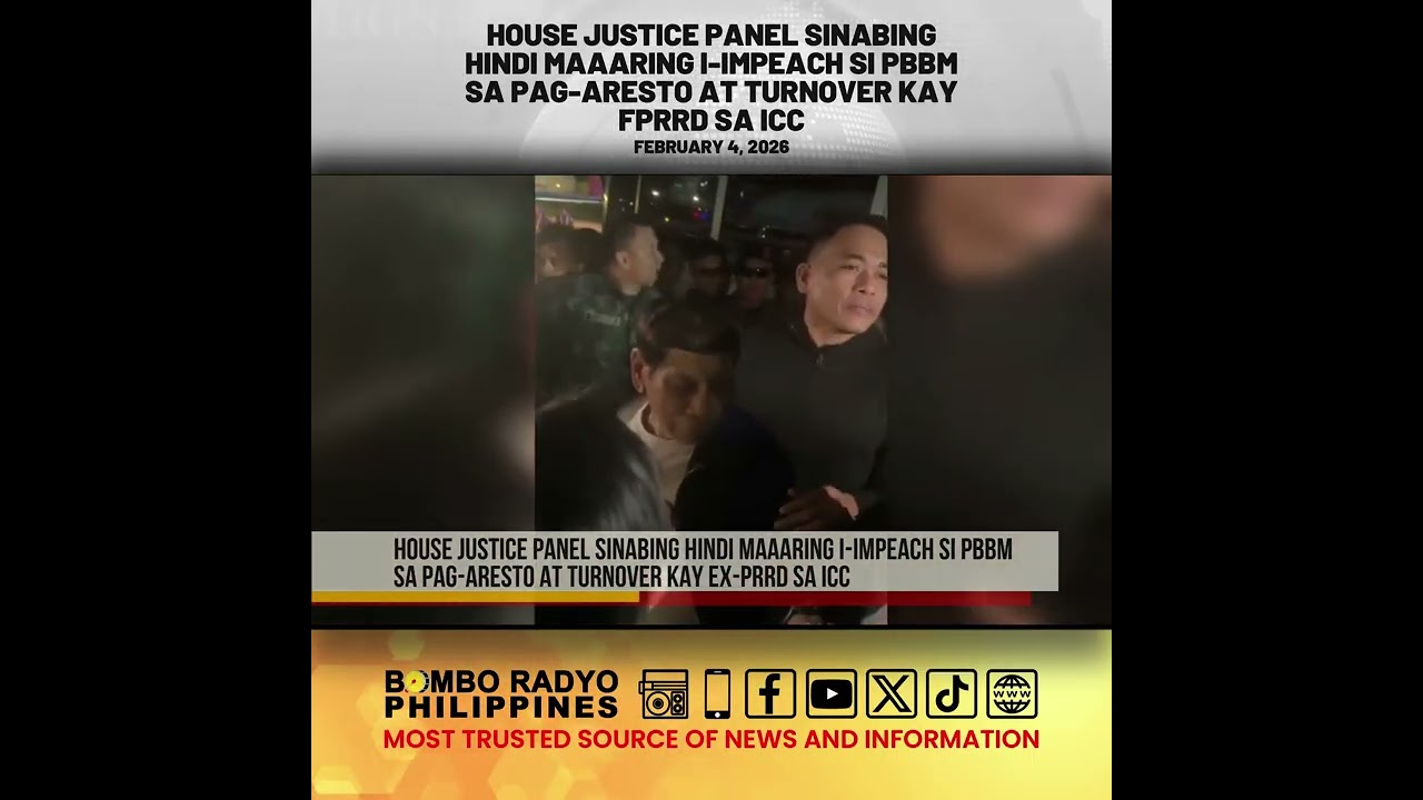 House justice panel sinabing hindi maaaring i-impeach si PBBM sa pagaresto kay FPRRD