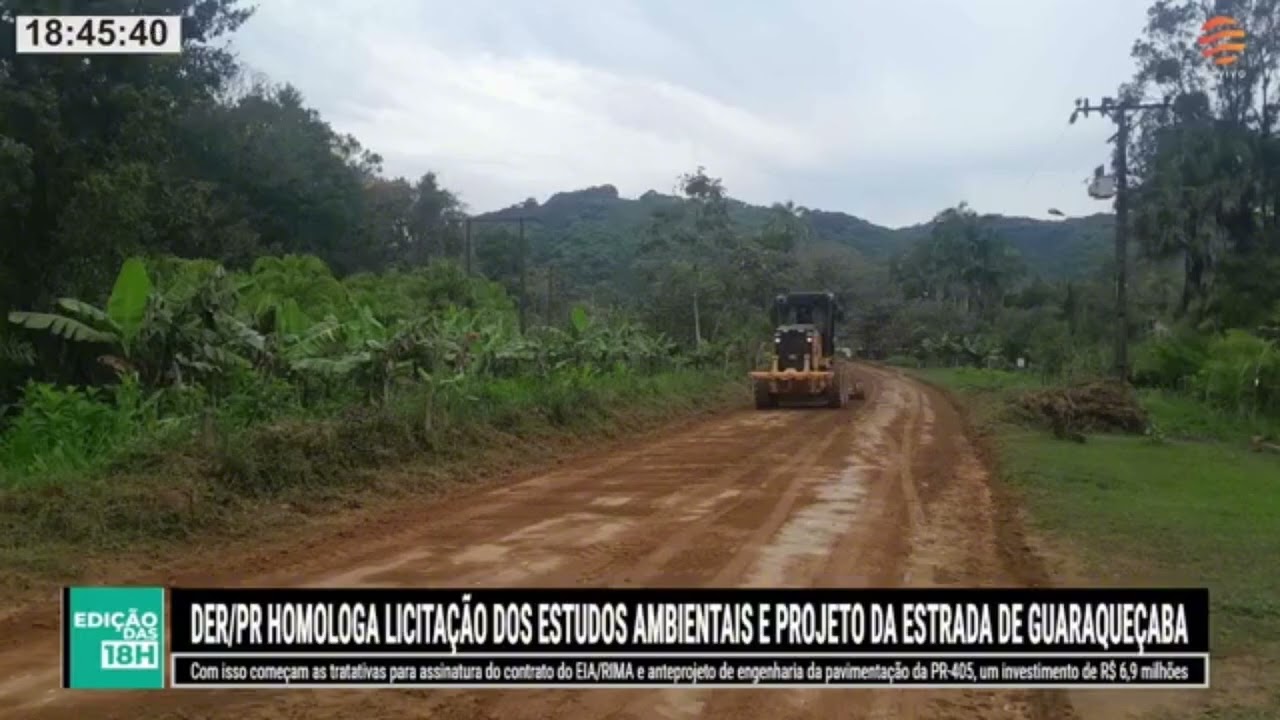 DERPR homologa estudos para pavimentação da PR 405entre Antonina e Guaraqueçaba