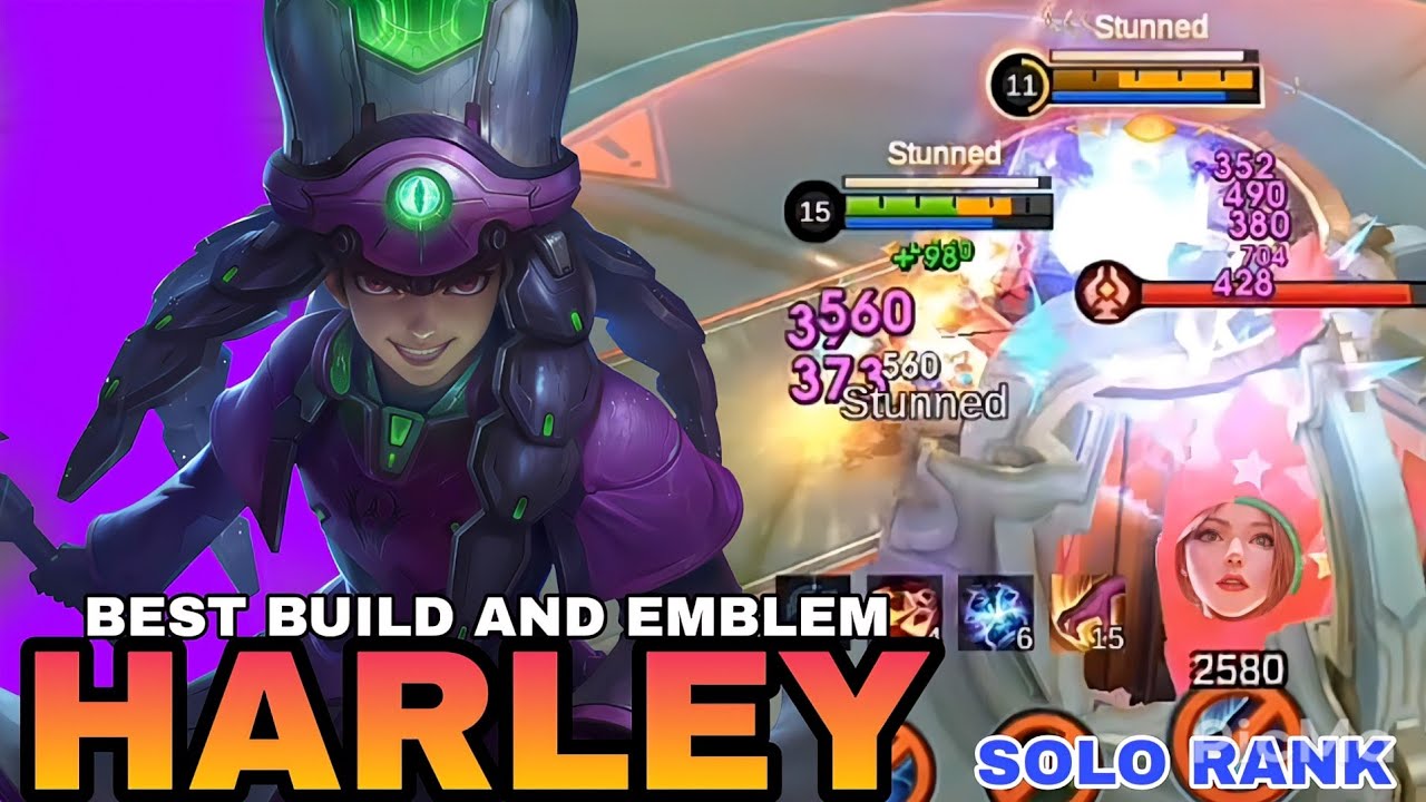 Лучшая сборка и эмблема для Harley | Геймплей на Harley в одиночном режиме | Mobile Legends