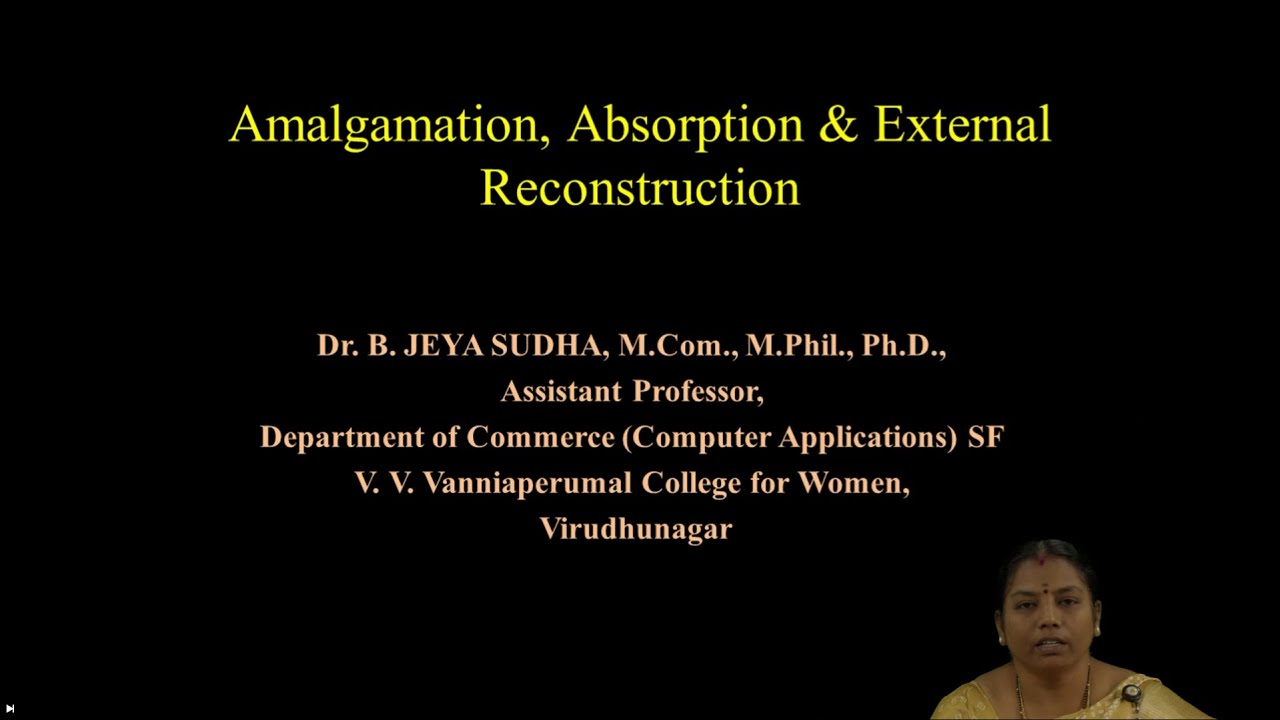 Amalgamation, Absorption & External Reconstruction