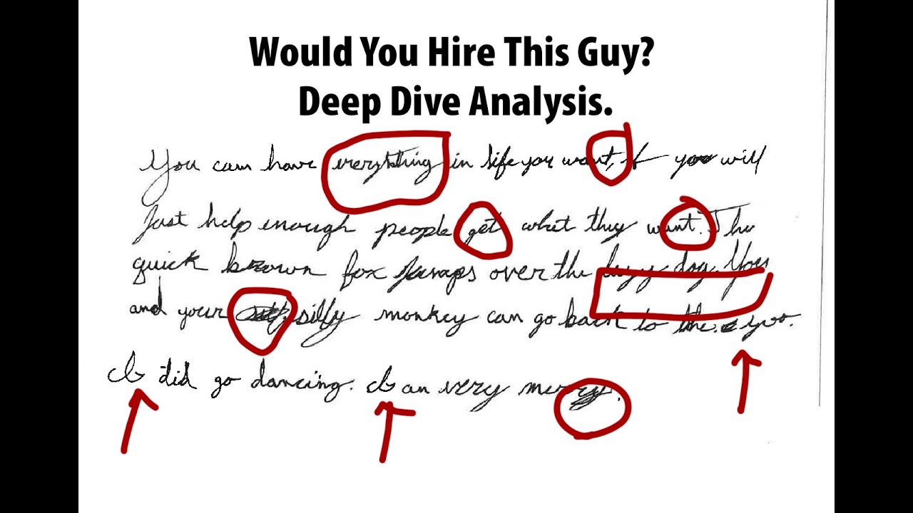 Would you hire this guy? Advanced Handwriting Analysis Deep Dive Class summary.