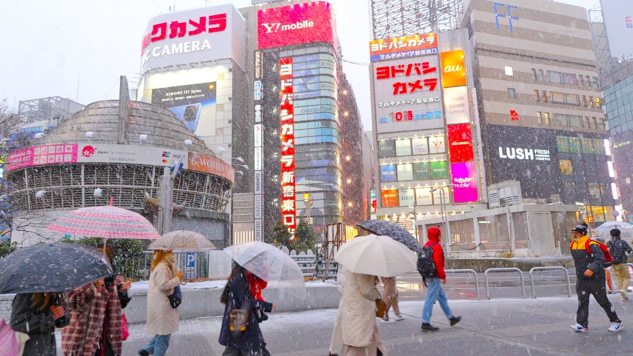 雪の新宿  / Remake / Second Snowy Shinjuku in Tokyo, Japan (February 5, 2024)