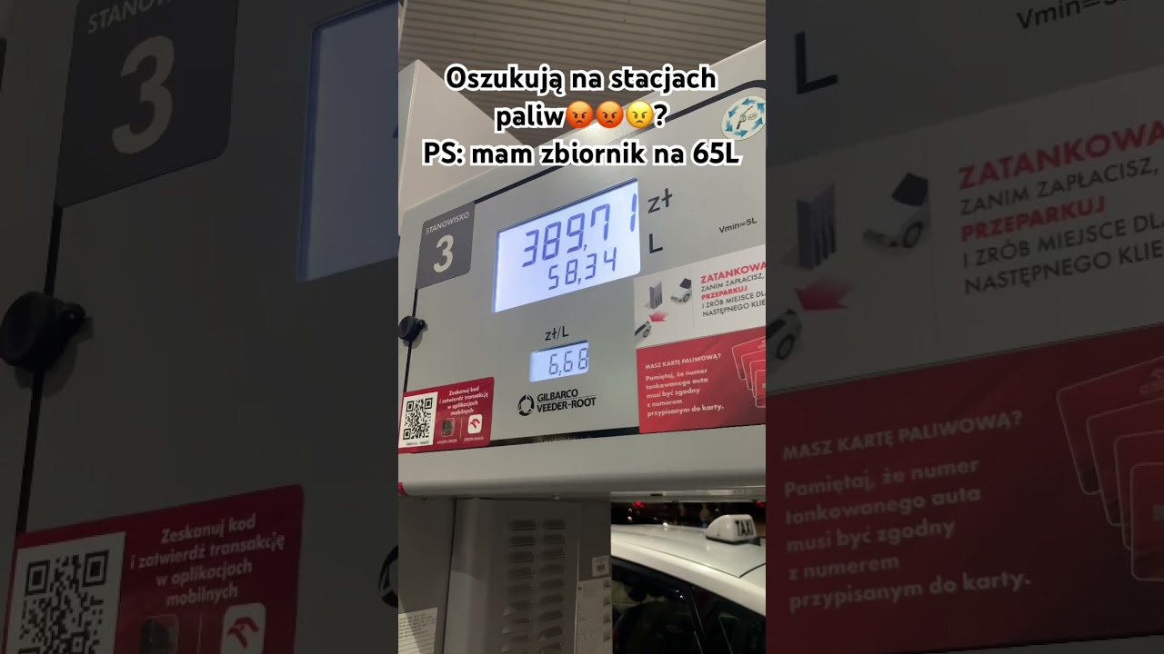 -Oszukują na stacjach paliw? -Nie, nie oszukują 😉 ￼ PS : Zbiornik 66L