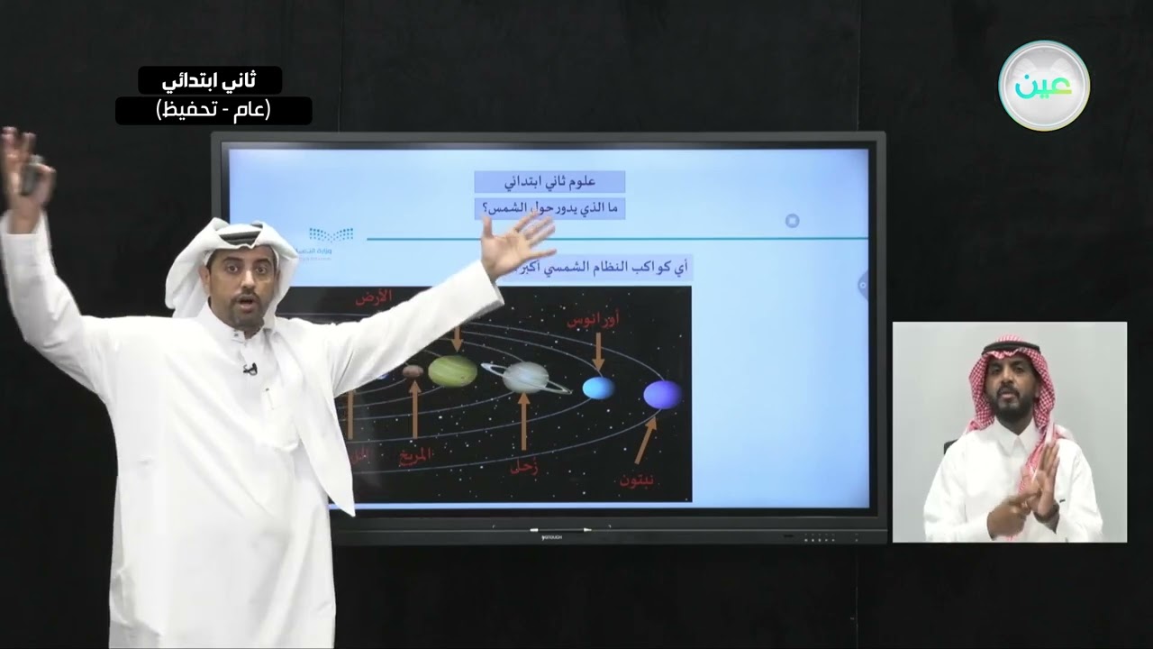 ما الذي يدور حول الشمس؟ - العلوم - ثاني ابتدائي