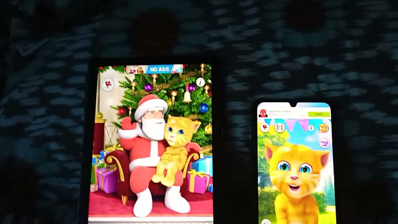 Talking santa meets gingier vs Talking tom & ben news 