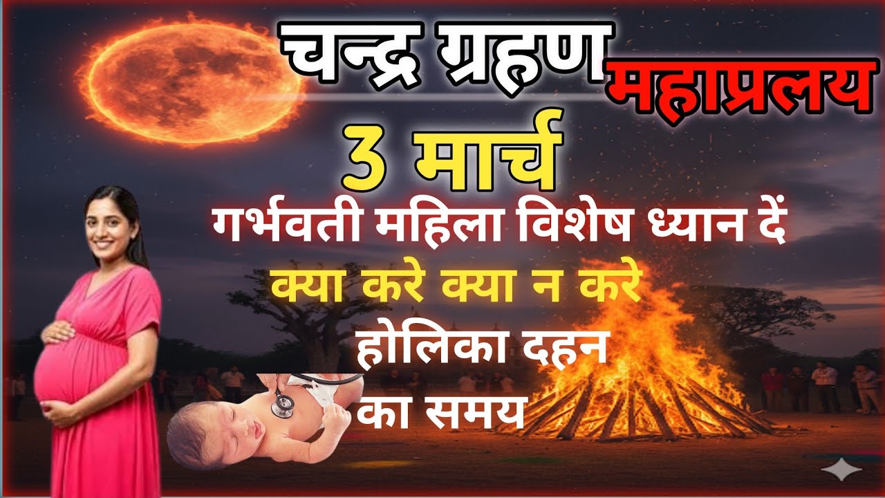 “3 मार्च 2026 चंद्र ग्रहण | सूतक काल | होलिका दहन मुहूर्त | ब्लड मून की पूरी जानकारी”