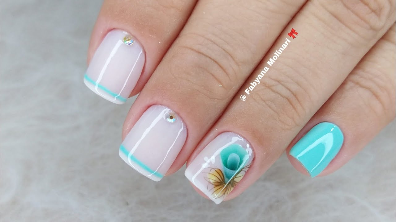 unhas decoradas das mãos - olhem que lindo esses detalhes 🤍🤍🤍🤍