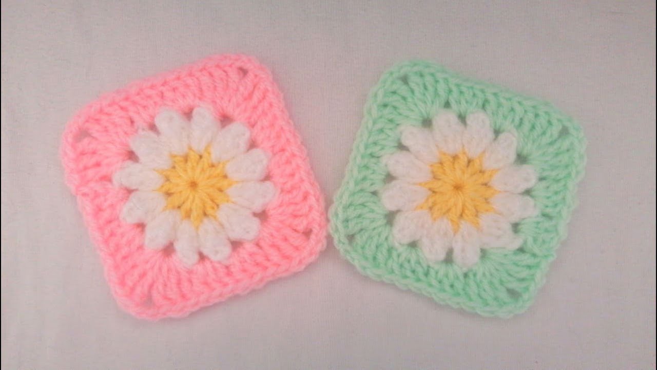 Бабино квадратче с Маргаритка / Урок стъпка по стъпка / How to crochet Daisy Granny Square / DIY